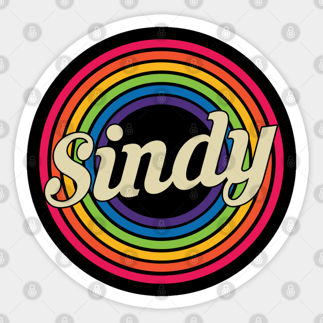 Sindy - Retro Rainbow Style Sticker by MaydenArt